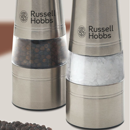 Russell Hobbs Salt & Pepper Mills - Brushed Stainless Steel - RHPK4000