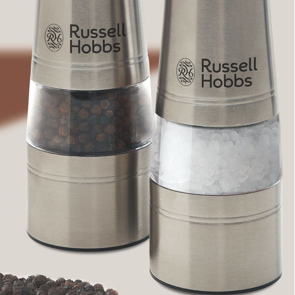 Russell Hobbs Salt & Pepper Mills - Brushed Stainless Steel - RHPK4000
