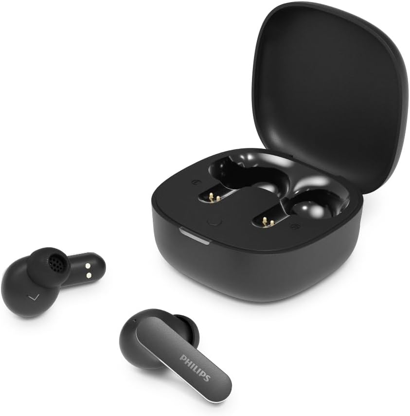 hilips TAT2100 True Wireless in-Ear Bluetooth Earbuds, Stem Style, 4-Mic Technology, 36H Playtime