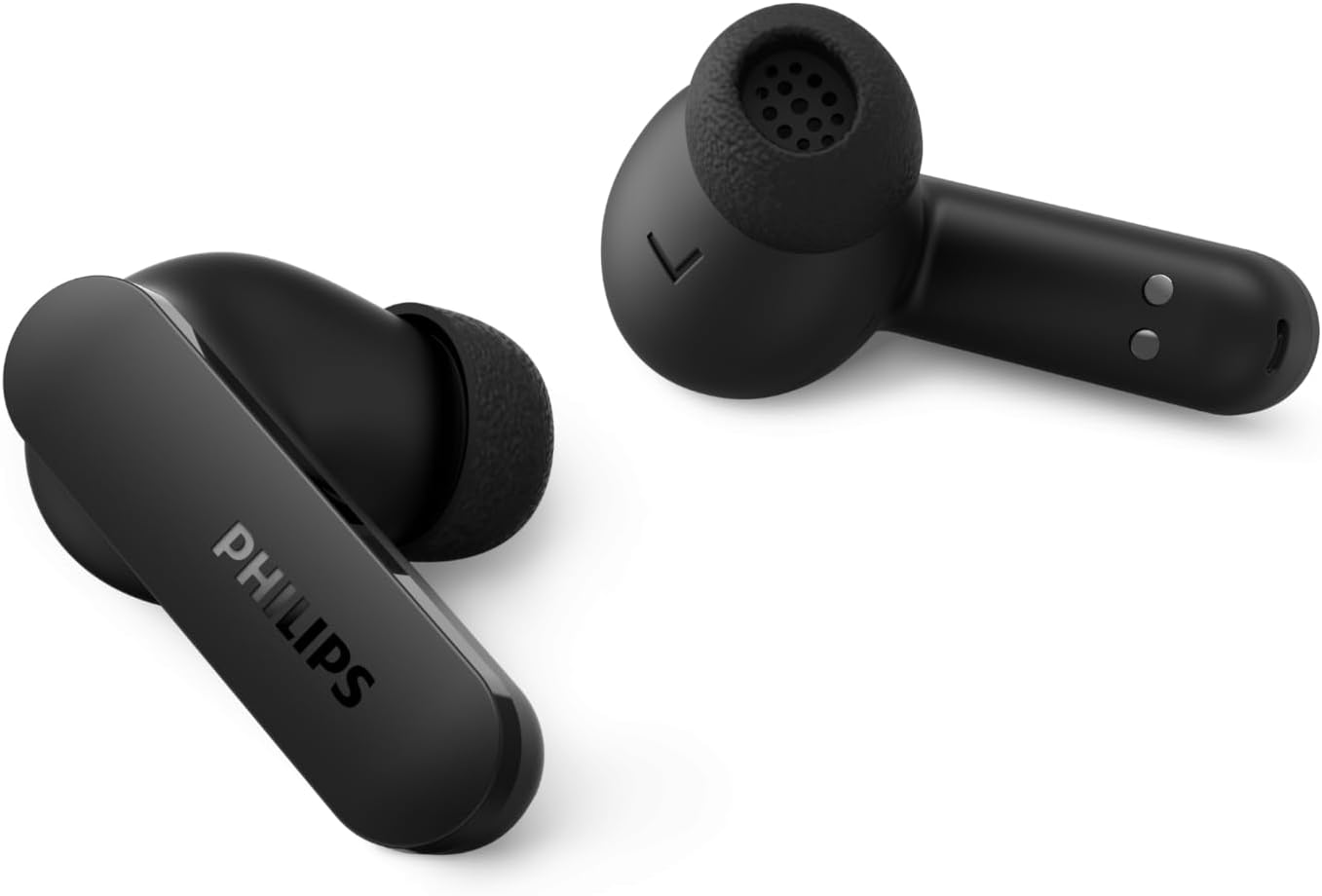 Philips TAT2200 True Wireless Bluetooth Earbuds with Active Noise Canceling, Stem Style, 4-Mic Technology, 36H Playtime