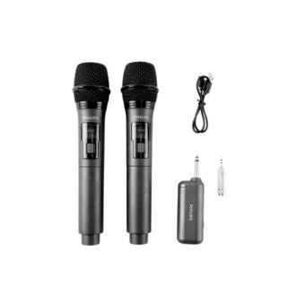 Philips DLM3401TP Wireless Microphone Set for Lectures, Amplifier, Portable, YouTube, Performance, Karaoke
