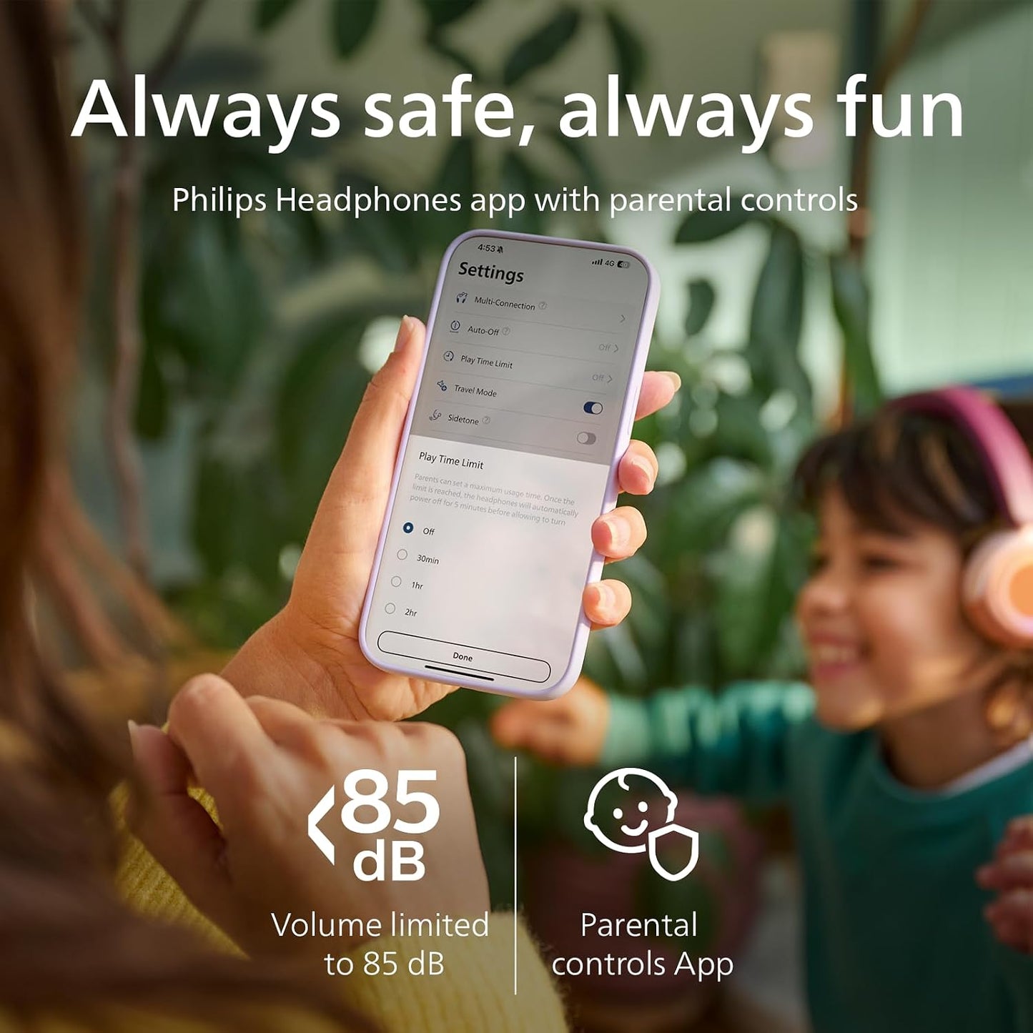 PHILIPS TAK4200CT 4200 Series On Ear Wireless Kids Foldable Headphones
