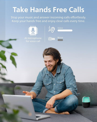 Philips S2108 Portable Bluetooth Speaker,Wireless Speakers with Punchy Bass,7 H Battery,TWS Pairing,Support Stereo Sound,Bluetooth 5.3 or TF Card,10W Output Power,Lighting Modes,Compact