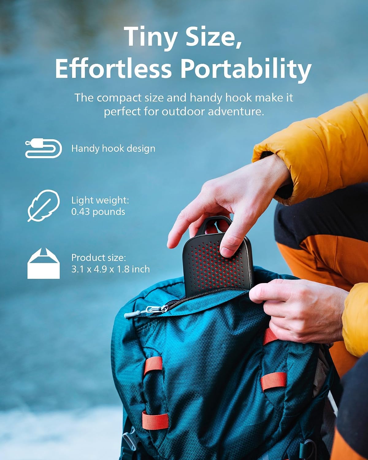 PHILIPS TAS1209 Portable Bluetooth Speaker,Wireless Speakers with Extra Bass,Quality Sound,12H Battery,TWS Pairing,Support Stereo Sound,Bluetooth 5.3,IPX4 Waterproof,for Indoor & Outdoor,Small