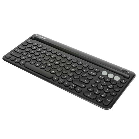 Targus AKB867 Multi-Device Bluetooth® Antimicrobial Keyboard with Tablet/Phone Cradle
