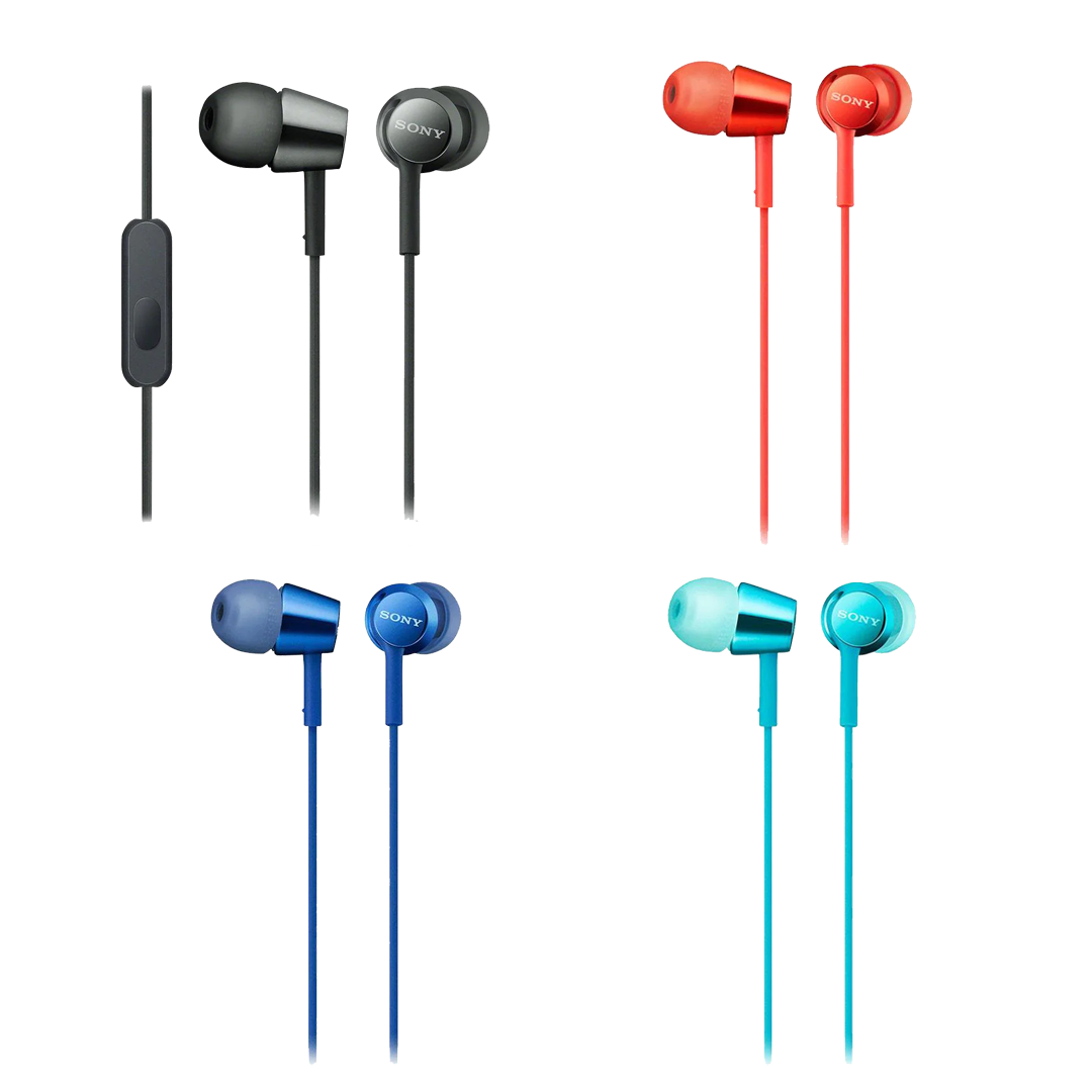 Sony earphones with remote black ex155ap sale