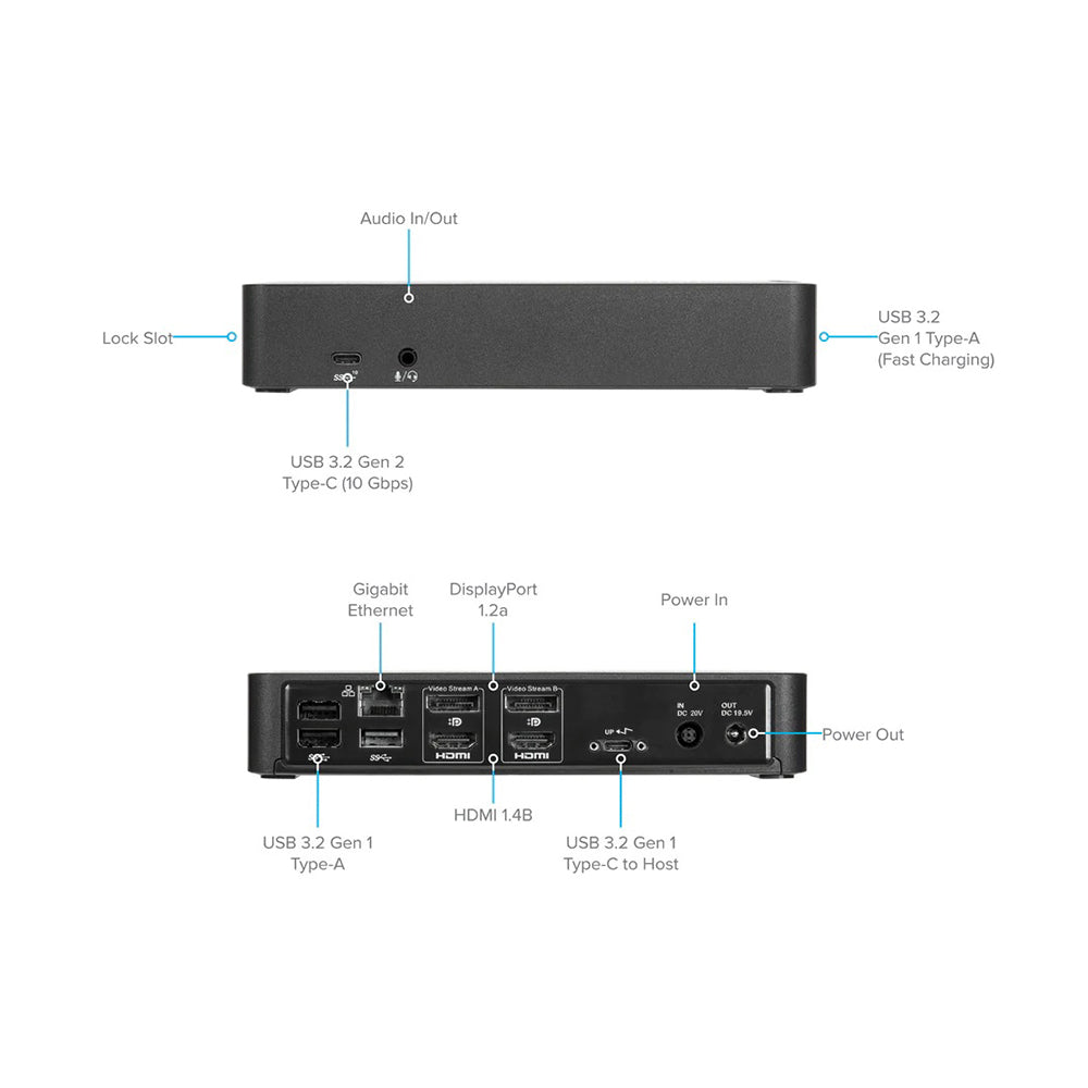 Targus DOCK182USZ USB-C Universal DV4K Docking Station with 100W Power Delivery